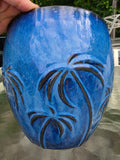 Small/Medium Cobalt Blue Glazed Terracotta Planter (P)