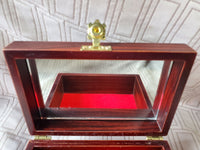 Wooden Deer Jewelry Box with Mirror