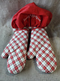 Martha Stewart Collection Kid's "Santa's Helper" Oven Mitt and Chef Hat Set UNUSED