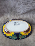 Mexican Pottery Sunflower Oblong Serving Bowl