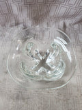 Heavy Clear Glass Footed Candy Bowl