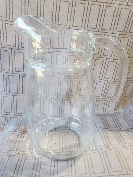 Heavy Clear Glass Pitcher
