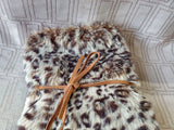 Faux Fur Wine Bottle Gift Bag