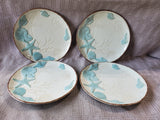 Set of 4 Cracker Barrel Stoneware Beach Themed Salad Plates