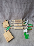 Assorted Lot of Miniature Christmas Wooden Rolling Pins and Cheese Boards