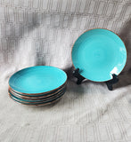 Set of 6 Royal Norfolk Blue Ceramic Salad Plates