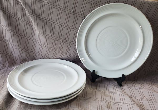 Set of 4 White Dinner Plates