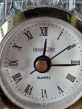 Michael Fina Fifth Avenue Clear Glass Desk Clock WORKS