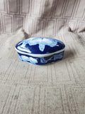Blue and White Ceramic Trinket Box