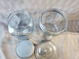 Pair of Clear Glass Kitchen Canisters