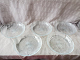 20 Piece Clear Glass Flower Petal Dish Set