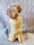 Signed Lee Bortin Boy Whispering in Friend's Ear Sculpture