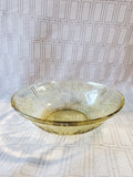 Vintage Yellow Depression Glass Serving Bowl
