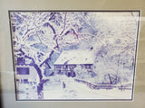 Framed Snowy Landscape Photograph Print