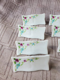 Set of 6 Ceramic Floral Placecard Settings