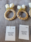 Set of 4 Leila's Linens Seashell Napkin Rings