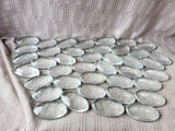 Lot of Clear Glass Oval Pebbles