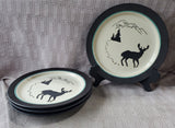 Set of 4 Bass Pro Shops Moose Silhouette Dinner Plates