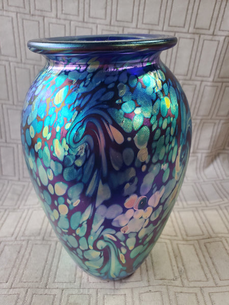 Eickholt Glass Co. Starry Night Vase