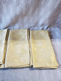 Lot of 12 Gold Toned Fabric Napkins
