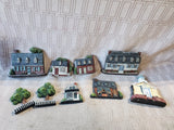 Lot of Brandywine Woodcrafts Buildings and Tree Figurines
