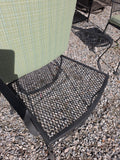 Pewter Tone 5/Piece Metal Outdoor Dining Set w/Green Cushions