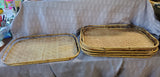 Lot of 5 Bamboo Serving Trays