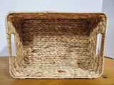 Rectangular Woven Water Hyacinth Storage Basket