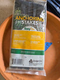 P-Three Piece Gardening Lot, Tarp, Saucer, Plastic Stakes(10)
