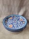 Set of 3 Pottery Barn Blue "Ava" Salad Plates