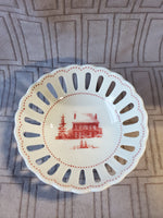 (B) Andrea by Sadek Colonial Williamsburg "Winter Homestead" Trinket Dish