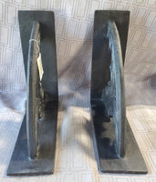 Pair of SPI Heavy Ornate Cast Iron Bookends