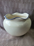 Blue and White Floral Ceramic Planter
