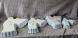 Lot of 4 Chantal Ceramic Bird Baking Dishes