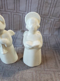 Pair of Royal Copenhagen White Angel Figurines