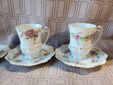 8 Piece MZ Austria Floral Teacup and Saucer Set