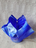 Blue Glass Handkerchief Vase