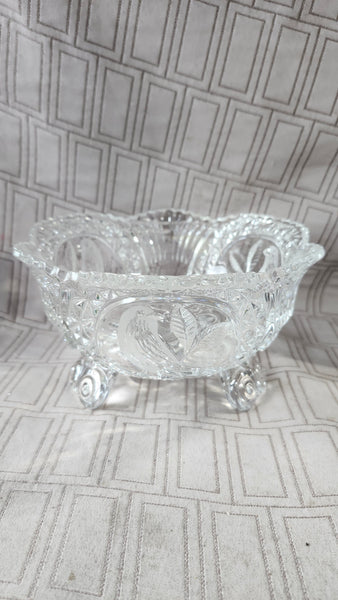 Hofbauer Byrdes Crystal Footed Bowl