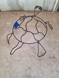 Turtle Garden Sculpture, Metal w/Glass Eyes
