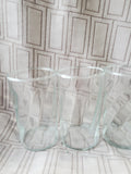 Set of 8 Small Clear Glass Swirl Tumblers