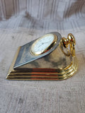 Christian Dior Brass Desk Clock Paperweight