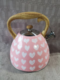 Masterclass Metal Pink Heart Teapot