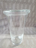 (A) Clear Glass Vase with Rim