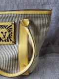 Anne Klein Woven Yellow Lion Shoulder Bag