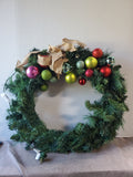 Lighted Christmas Wreath with Ornaments WORKS