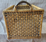 Woven Wood Baskets with Wooden Handles