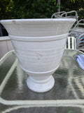 Large White Glazed Terracotta Urn Style Planter (T)