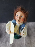(B) Byers' Choice Carolers Colonial Williamsburg Signed "Boy with Kite" Figurine
