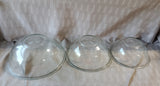 Set of 3 Pyrex Clear Glass Nesting Bowls