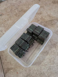 Green Glazed Terracotta Planter Feet, Two 3-Piece Sets (6 pieces)